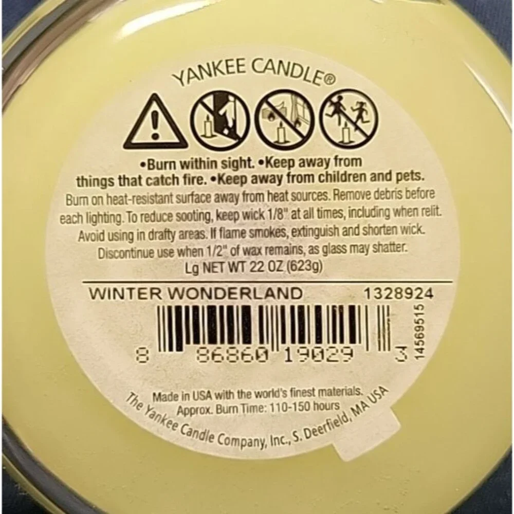 Yankee Candle Winter‎ Wonderland Unburned 22oz